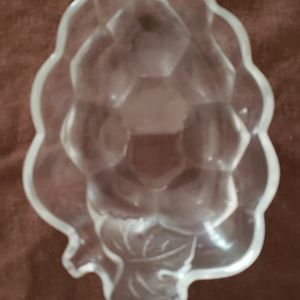 Vintage 60,'s  Small Christmas Crystal Pinecone bowl